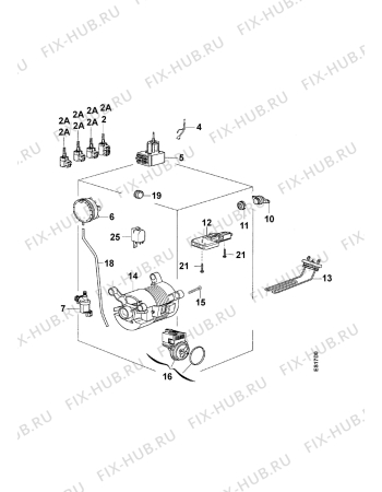 Взрыв-схема стиральной машины Zanussi TL884 - Схема узла Electrical equipment